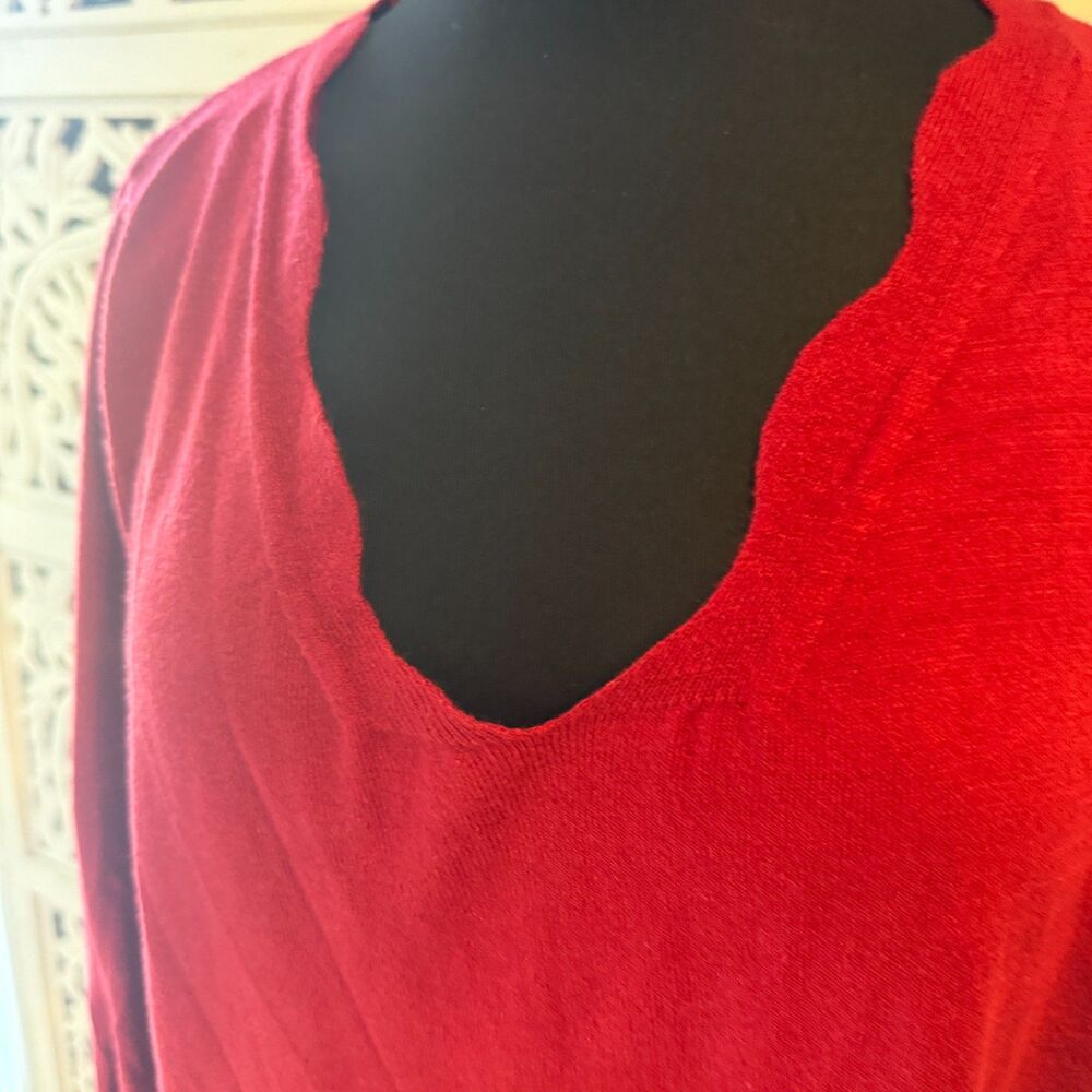 Long Red Sweater tie back New With Tags Size 2xl